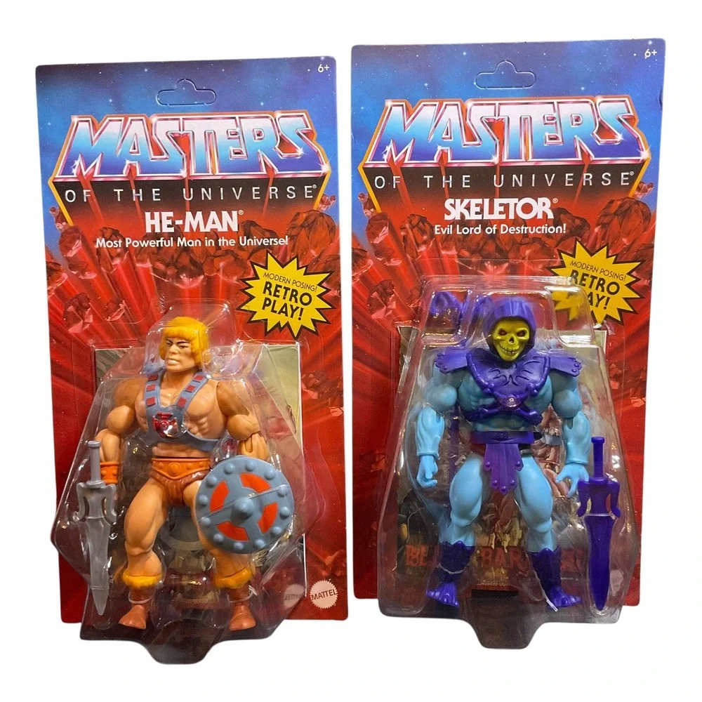 Masters of the Universe Origins Deviated He-Man & Skeletor Figure Unpunched